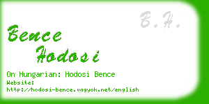 bence hodosi business card